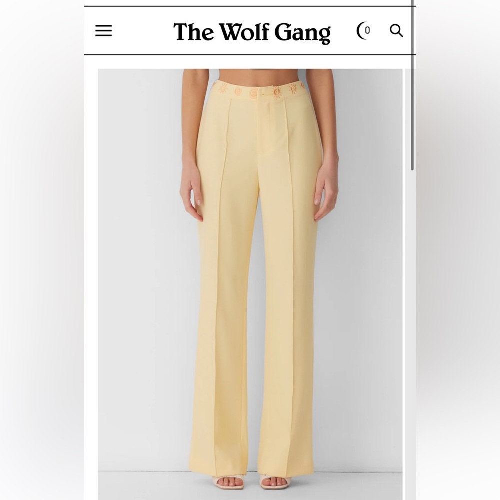 Yellow Lightweight Tailored Trousers
